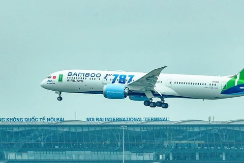 Dự kiến đến cuối năm 2020, Bamboo Airways sẽ khai thác 50 máy bay, với 12 trong số đó là Boeing 787-9. (Ảnh: CTV/Vietnam+)