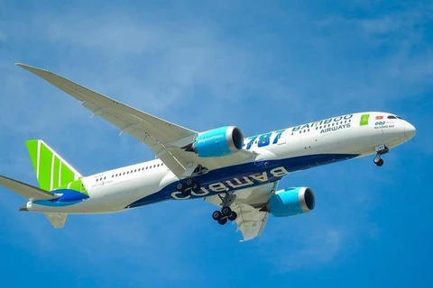 Dòng máy bay thân rộng Boeing 787-9 Dreamliner được Bamboo Airway chọn cho đường bay thẳng Hà Nội- Đức. (Ảnh: CTV/Vietnam+) 