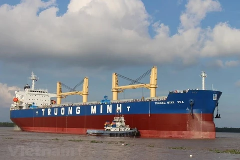 Tàu chở hàng rời Trường Minh có trọng tải 56.200 tấn. (Ảnh: Việt Hùng/Vietnam+)