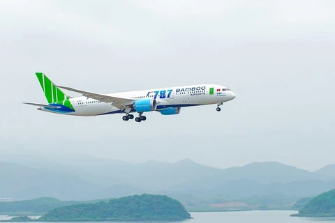 Dòng máy bay thân rộng hiện đại Boeing 787-9 Dreamliner sẽ được hãng triển khai khai thác trên đường bay tới Anh. (Ảnh: CTV/Vietnam+)