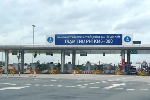 Trạm thu phí Km6 cao tốc Nội Bài-Lào Cai. (Ảnh: Việt Hùng/Vietnam+)