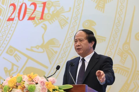 Phó Thủ tướng Chính phủ Lê Văn Thành phát biểu chỉ đạo hội nghị. (Ảnh: Hoàng Hiếu/TTXVN)