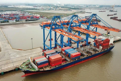 Trong năm 2021, Tổng công ty Hàng hải Việt Nam đạt doanh thu và lợi nhuận cao nhờ khối cảng biển và vận tải biển. (Ảnh: CTV/Vietnam+)