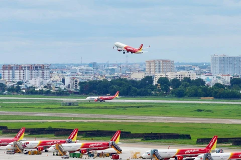 Đội máy bay mới hiện đại của hãng hàng không Vietjet Air. (Ảnh: CTV/Vietnam+)