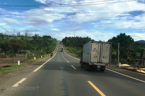 Đường Hồ Chí Minh đoạn qua tỉnh Gia Lai. (Ảnh: Việt Hùng/Vietnam+)