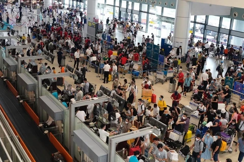 Dự kiến thị trường vận tải hàng không Việt Nam năm 2023 sẽ đạt xấp xỉ 76,3 triệu khách. (Ảnh: PV/Vietnam+)