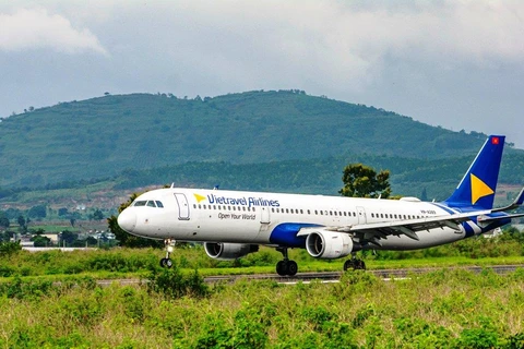 Máy bay của hãng hàng không Vietravel Airlines. (Ảnh: PV/Vietnam+)