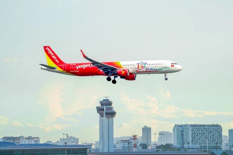 Máy bay của Hãng hàng không Vietjet Air. (Ảnh: PV/Vietnam+)