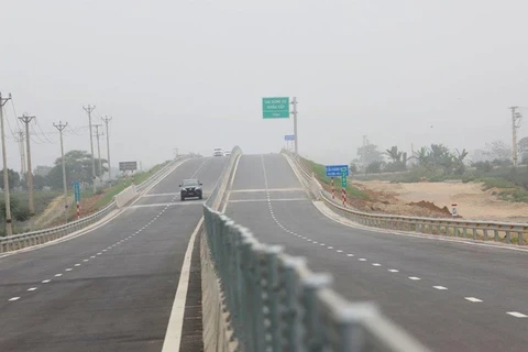 Cao tốc Cao Bồ-Mai Sơn hiện có quy mô 4 làn xe, vận tốc thiết kế 80km/giờ. (Ảnh: Việt Hùng/Vietnam+)