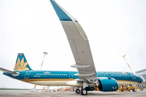 Dòng máy bay Airbus A321 NEO khai thác bởi Vietnam Airlines. (Ảnh: PV/Vietnam+)