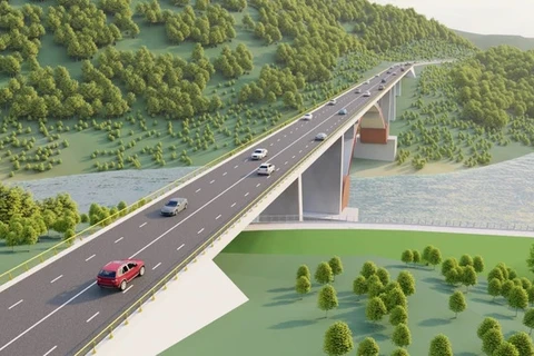 Phối cảnh phương tiện lưu thông trên Dự án Cao tốc Đồng Đăng-Trà Lĩnh.