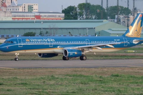 Máy bay của Hãng hàng không Vietnam Airlines tại một sân bay. (Ảnh: PV/Vietnam+)