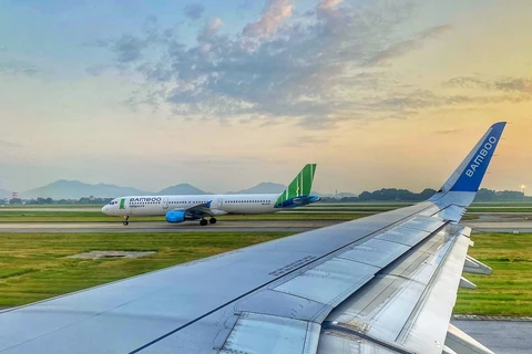 Hãng hàng không Bamboo Airways dự kiến tăng quy mô đội bay vào cuối năm nay. (Ảnh: PV/Vietnam+)