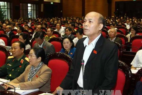 Ông Đỗ Văn Đương, đại biểu Quốc hội Thành phố Hồ Chí Minh phát biểu ý kiến. (Ảnh: Lâm Khánh/TTXVN)