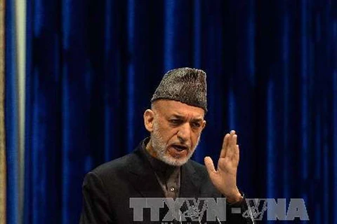 Tổng thống Afghanistan Hamid Karzai. (Nguồn: AFP/TTXVN)