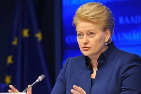 Chủ tịch EU Dalia Grybauskaite. (Nguồn: AFP)