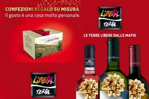 Một sản phẩm của Libera Terra được quảng cáo bán trên trang web của tổ chức chống mafia này. (Nguồn: libera.it)