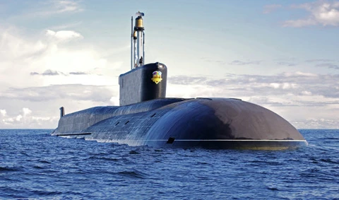 Tàu ngầm đạn đạo hạt nhân Alexander Nevsky của Nga. Ảnh: Sevmash