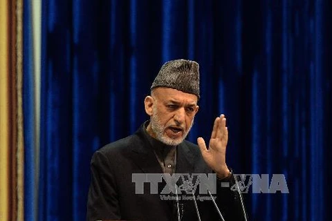 Tổng thống Afghanistan Hamid Karzai. (Nguồn: AFP/TTXVN) 