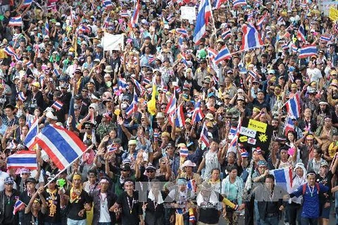 Biểu tình tại Thái Lan. (Nguồn: AFP/TTXVN)