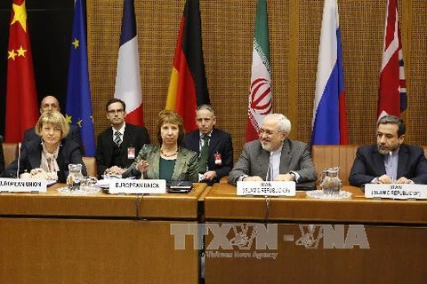 Các đại biểu Iran và Nhóm P5+1 tại cuộc đàm phán ở Vienna. (Nguồn: AFP/TTXVN)