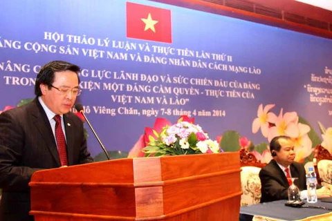 Kết thúc hội thảo lý luận giữa hai Đảng Việt Nam-Lào