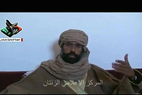 Ông Saif al-Islam, con trai của cựu Tổng thống Muammar Gaddafi. (Ảnh chụp qua video của Trung tâm truyền thông Zintan ngày 20/11/2011. Nguồn: AFP/TTXVN)