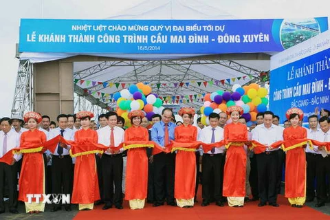 Khánh thành cầu Mai Đình-Đông Xuyên nối liền Bắc Giang và Bắc Ninh