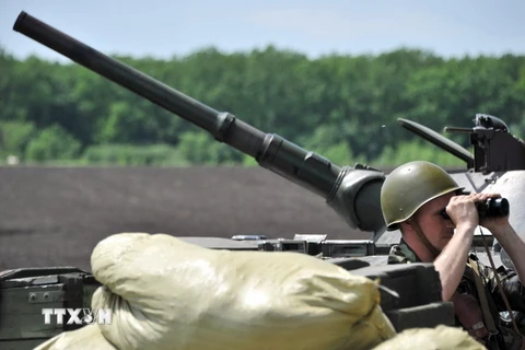 Quân nổi dậy Slavyansk xóa sổ 1 khẩu đội súng cối của lính Ukraine