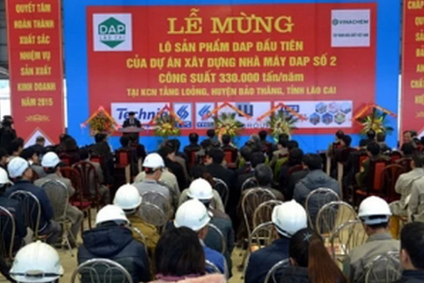 Nhà máy phân bón DAP Lào Cai ra lò mẻ sản phẩm đầu tiên