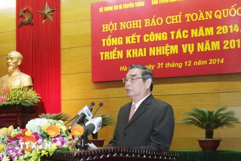 Phát biểu của ông Lê Hồng Anh tại hội nghị tổng kết công tác báo chí