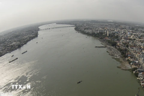 Sông Đồng Nai nhìn từ trên cao. (Ảnh: Sỹ Tuyên/TTXVN)