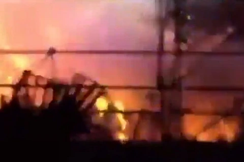 Hình ảnh từ clip ghi lại vụ nổ tại Lễ hội âm nhạc. (Nguồn: Youtube)