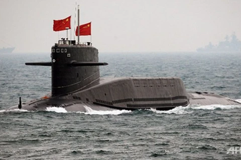 Một tàu ngầm Trung Quốc tại căn cứ thuộc tỉnh Sơn Đông. (Nguồn: AFP)