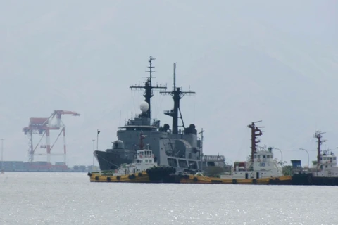 Một tàu chiến Mỹ neo đậu tại Vịnh Subic. (Nguồn: Stripes)