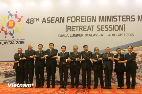 Các Bộ trưởng Ngoại giao ASEAN tại Hội nghi AMM 48. (Ảnh: Kim Dung-Chí Giáp/Vietnam+)