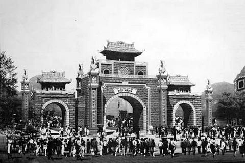 Phối cảnh Cổng chính thuộc dự án Trung tâm lễ hội (giai đoạn 2) Khu di tích lịch sử Đền Hùng. (Nguồn: Báo Tin tức)