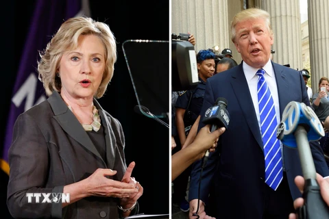 Hai ứng viên Hillary Clinton và Donald Trump. (Nguồn: AFP/TTXVN)