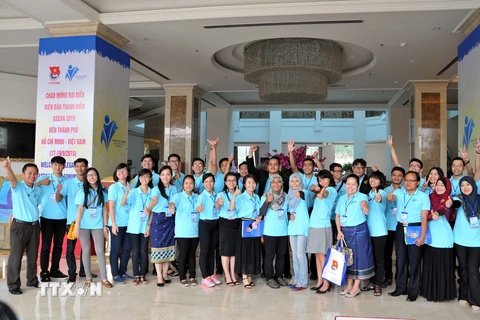 Các đại biểu tham gia Diễn đàn Thanh niên ASEAN 2015. (Ảnh: An Hiếu/TTXVN)
