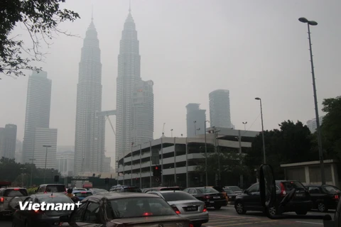 Khói bụi bao phủ thủ đô Kuala Lumpur. (Ảnh : Kim Dung/Vietnam+)