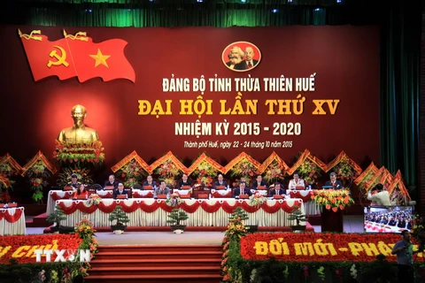 Quang cảnh Đại hội Đảng bộ tỉnh Thừa Thiên-Huế. (Ảnh: Quốc Việt/TTXVN)
