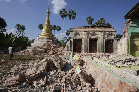 Động đất 5,4 độ Richter tại Myanmar khiến nhiều công trình bị sập