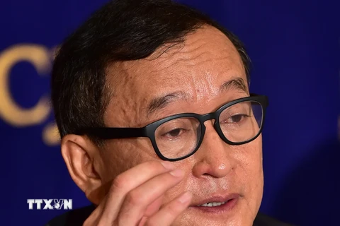 Chủ tịch đảng CNRP đối lập Sam Rainsy. (Nguồn: AFP/TTXVN)