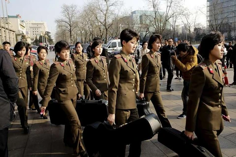 Ban nhạc nữ Triều Tiên Moranbong. (Nguồn: Reuters)