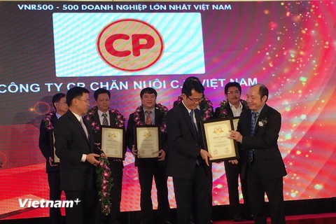 Lễ công bố tốp 500 doanh nghiệp lớn nhất Việt Nam năm 2015. (Ảnh: Mỹ Phương/Vietnam+)