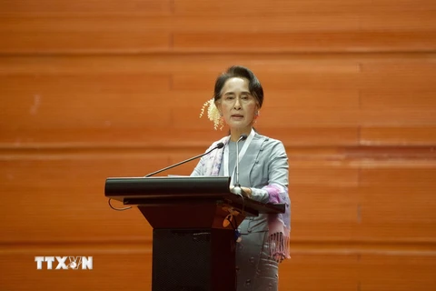 Chủ tịch đảng NLD Aung San Suu Kyi. (Nguồn: AFP/TTXVN)