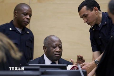 Phiên xét xử cựu Tổng thống Cote d'Ivoire Laurent Gbagbo phạm tội ác chống lại loài người ngày 5/12/2011 tại ICC, La Haye, Hà Lan. (Nguồn: AFP/TTXVN)