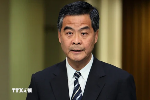 Trưởng đặc khu hành chính Hong Kong Lương Chấn Anh. (Nguồn: THX/TTXVN)