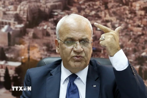 Tổng thư ký Tổ chức giải phóng Palestine (PLO) Saeb Erekat. (Nguồn: AFP/TTXVN)