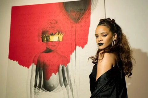 Rihanna và bìa album Anti. (Nguồn: Getty Images)